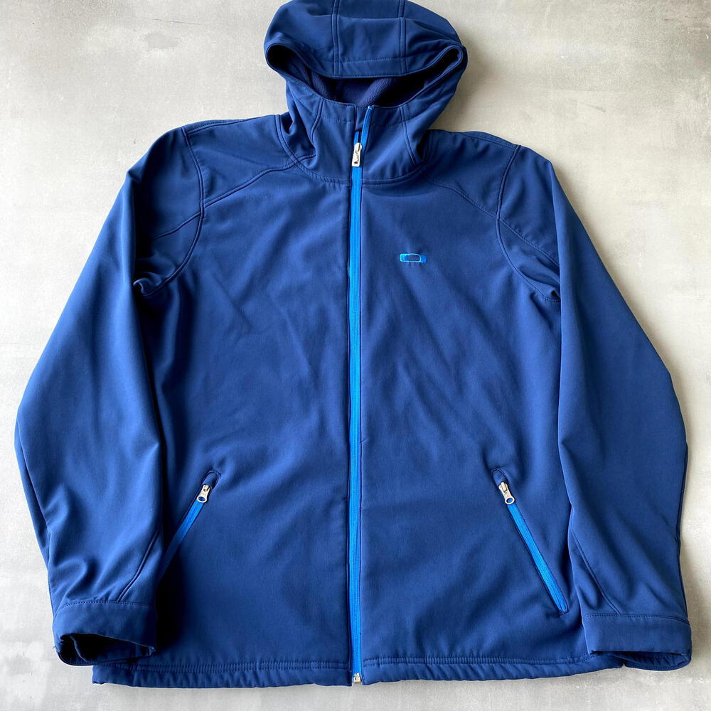 Oakley‎ Jacket Mens XL Blue Shell Full ZIP Fleece Lined Hooded Outdoor